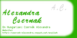 alexandra csernak business card