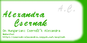 alexandra csernak business card